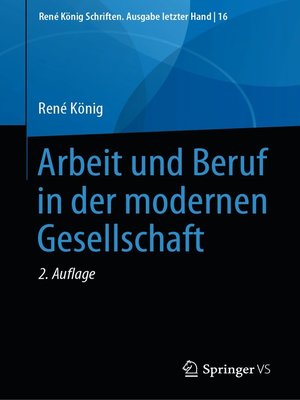 cover image of Arbeit und Beruf in der modernen Gesellschaft